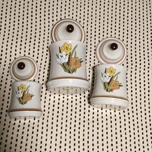 Vintage 70s Kitchen Canister Set